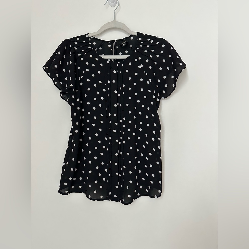 Black/White Polka Dot Top